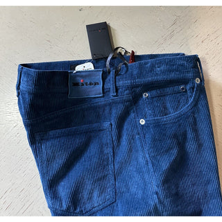 NWT $1495 Kiton Men’s Corduroy Cashmere Blend Pants Sky Blue 30 US/46 Eu Italy