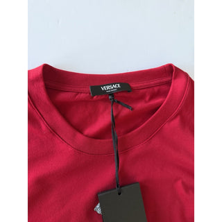 Versace Medusa Embroidered Logo Red Cotton Jersey T-Shirt 3XL 1013302 Italy NWT