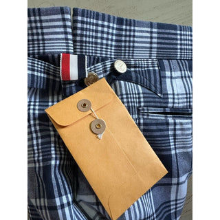 NWT $1050 THOM BROWNE Classic Backstrap Plaid Short Pants Navy Size 3 ( 36 US )