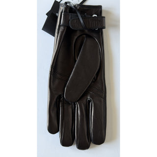 Versace Men’s Lamb Leather Gloves Black Size 9 Made in Italy 1017107 NWT