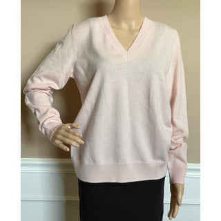 Burberry Violeta 100% Cashmere V-Neck Sweater Pale Pink Medium 8099157 NWT $1150