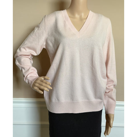 Burberry Violeta 100% Cashmere V-Neck Sweater Pale Pink Medium 8099157 NWT $1150