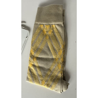 Burberry 3 Bar Socks Hunter/Mimosa M (9-11 US / 42-44 Euro) 8079925 NWT $140