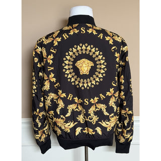 Versace Men's Reversible Blouson Jacket Black/Gold 40 US (50) 1012269 NWT $2000