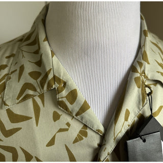 NWT $890 Saint Laurent Men Hawaii Shirt light beige/cream Size L