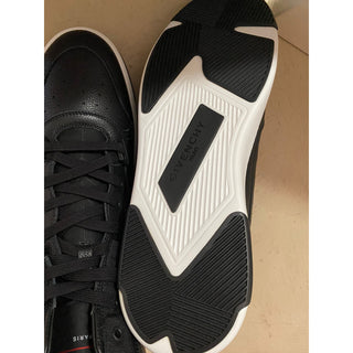 NIB $925 Givenchy Men High Top Logo Leather Sneakers Shoes Black 15 US/48 Eu
