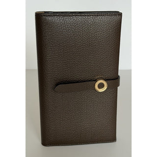 Burberry Ellie Bifold Ebony Brown Long Leather Wallet 8113147 Italy NWT $925