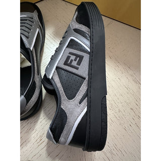 NIB $830 Fendi Men Mixed-Media Low-Top Sneakers Black/Gray 8 US/7 Fendi Italy