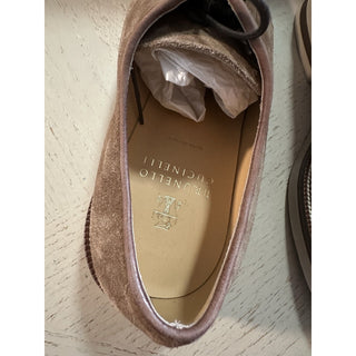NIB $1295 Brunello Cucinelli Men’s Suede Shoes Tobacco brown 9 US/42 Eu