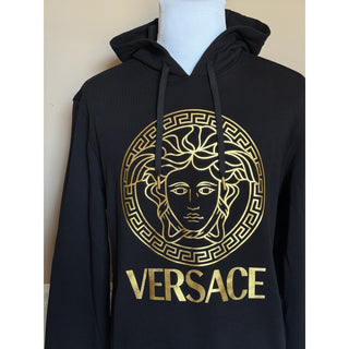 Versace Medusa Logo Hoodie Black Gold Men 4XL 1011853 1A14057 NWT $1050