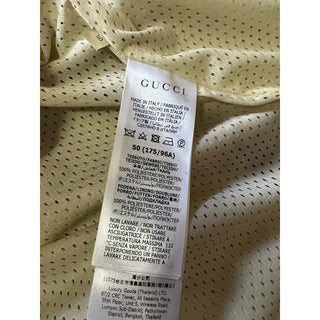 Gucci Men’s waves print fabric bowling Shirt Green/Multi 50 Eu/L New $1680