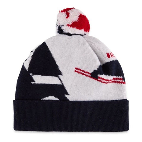 Thom Browne Pom-Pom Cashmere Beanie Hat Navy/Multi One Size Italy