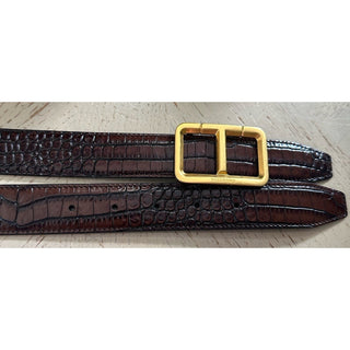 New $920 TOM FORD Mens Leather Belt Brown 95/38 Italy