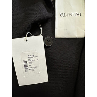NWT $2295 Valentino Men Silk Sport Coat Blazer Jacket Black 34R US/44R Eu Italy