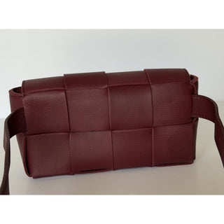 Bottega Veneta Leather Bordeaux Cassette Belt/Waist/Body Bag 668572 NWT $2200