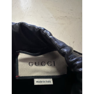 New $4700 Gucci Men Leather Jogging Pants Black Size 50 Eu/34 US 738235