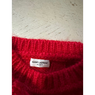 NWT $1190 Saint Laurent Men’s Crewneck Sweater Red Size S Italy