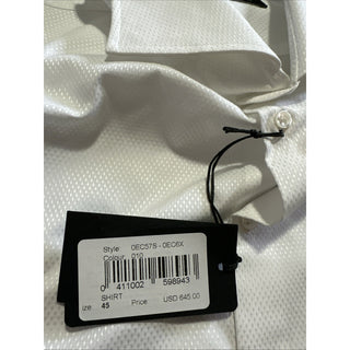 Giorgio Armani Men Short Stile Dress Shirt White Size 45/18 New $645 Italy