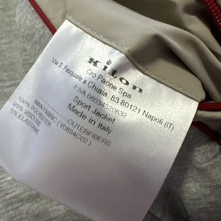 Kiton Men’s Woven Snap Jacket Beige Size 44 US/54 Eu New $3295