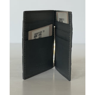 Bottega Intrecciato Veneta Leather Gray Wallet with Money Clip 592626 NWT $600