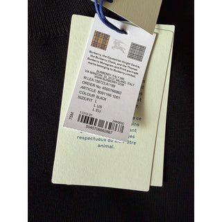 Burberry Lea 100% Wool Black Sweater Large 8091166 NWT $915
