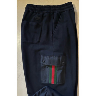 Gucci Men’s Cargo Cotton Jersey Sweatpants Black Size 3XL Italy 752189 NWT $1650