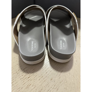 NIB $650 Thom Browne Criss Cross Leather Sandal Gray 9 US/42 Eu Italy