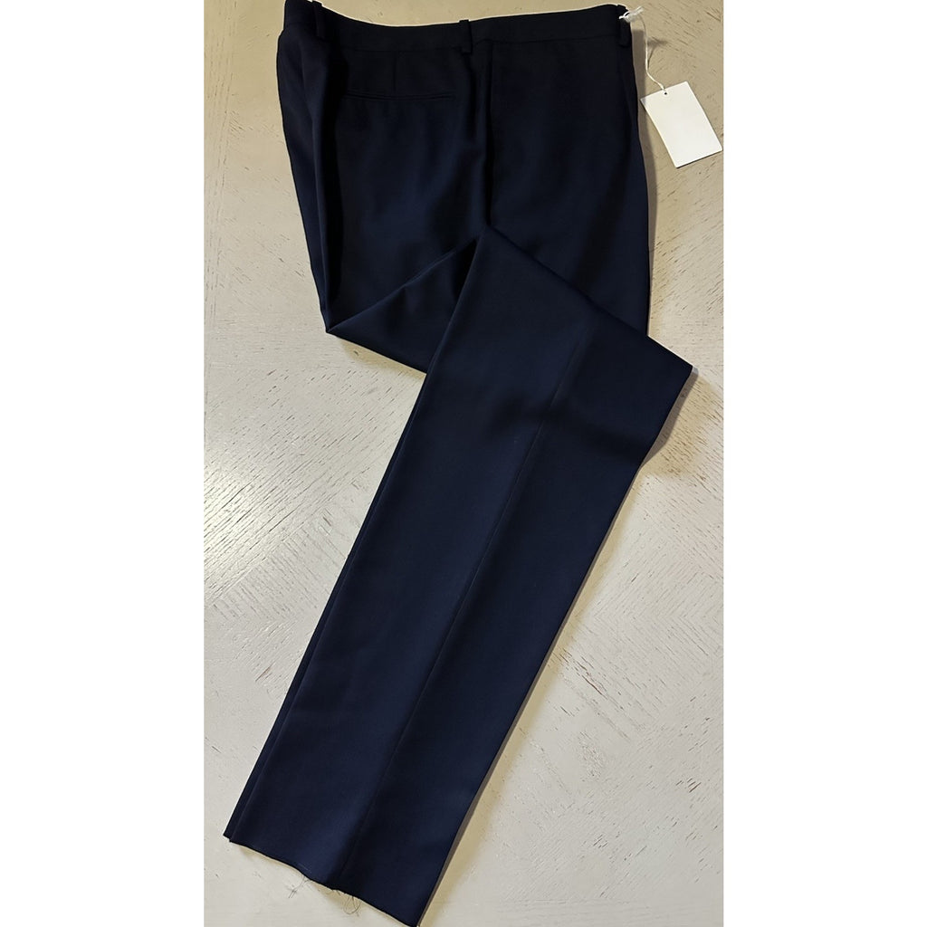 Valentino Men Wool Dress Pants Navy 42 US/58 Eu New $1095