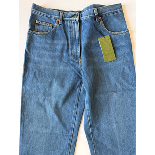 Gucci 80s Fit Horsebit Jeans Women’s Size 33 Blue Denim Made in Italy 666841 NWT