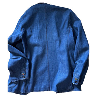 NWT $3600 Gucci Mens Washed Organic Denim Blazer Jacket DK Blue 46 US/56 Eu