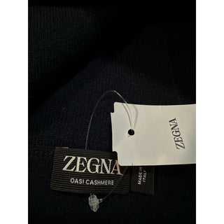 NWT $2490 ZEGNA Cashmere Hoodie Sweater Pullover Navy 56 Eu ( XXL ) Italy