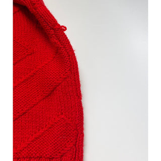 Versace Greca Knit Wool Sweater Red 58 (3XL) Made in Italy 1008473 NWTWD $1175