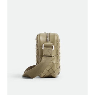 Bottega Veneta Intrecciato Leather Crossbody Bag Taupe 710048 Italy NWT $2500