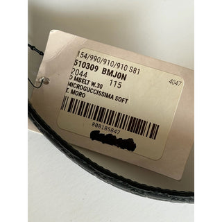 Gucci Men’s Microguccissima Soft Leather Belt Black 115/46 510309 Italy NWT