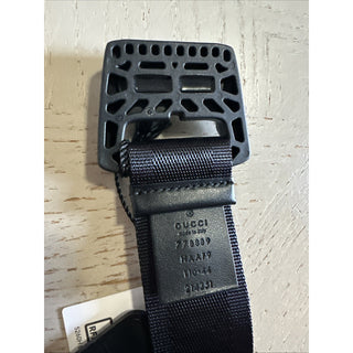 New Gucci Men’s Gucci Print Canvas/Leather Belt Black 110/44 778889