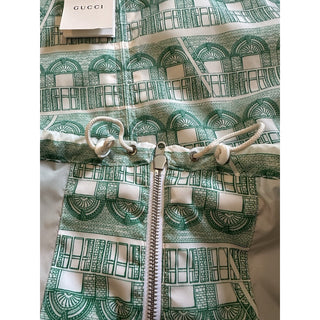 NWT $1900 Gucci Men's Oversized Track Jacket Green/white Size 40 US/50 Eu Italy
