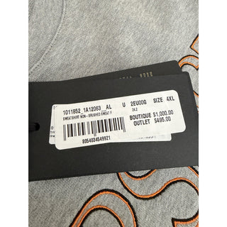 Versace Embroidered Non-brushed Sweater Gray 4XL 1011852 NWT $1000