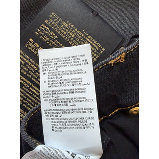 Versace Medusa Embroidered Black Stretch Jeans Men 30 US 1011835 1A13190 NWT