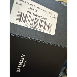 NWT $1050 Balmain Faded Five-Pocket Jeans Blue 36 US/52 Eu