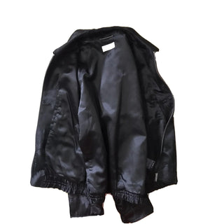 New $2690 Saint Laurent Zipped Raglan Jacket Coat Black 40 US ( 50 Eu ) Italy