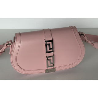 Versace La Greca Leather Light Pink Medium Shoulder Bag 1023417 Italy NWT $2775