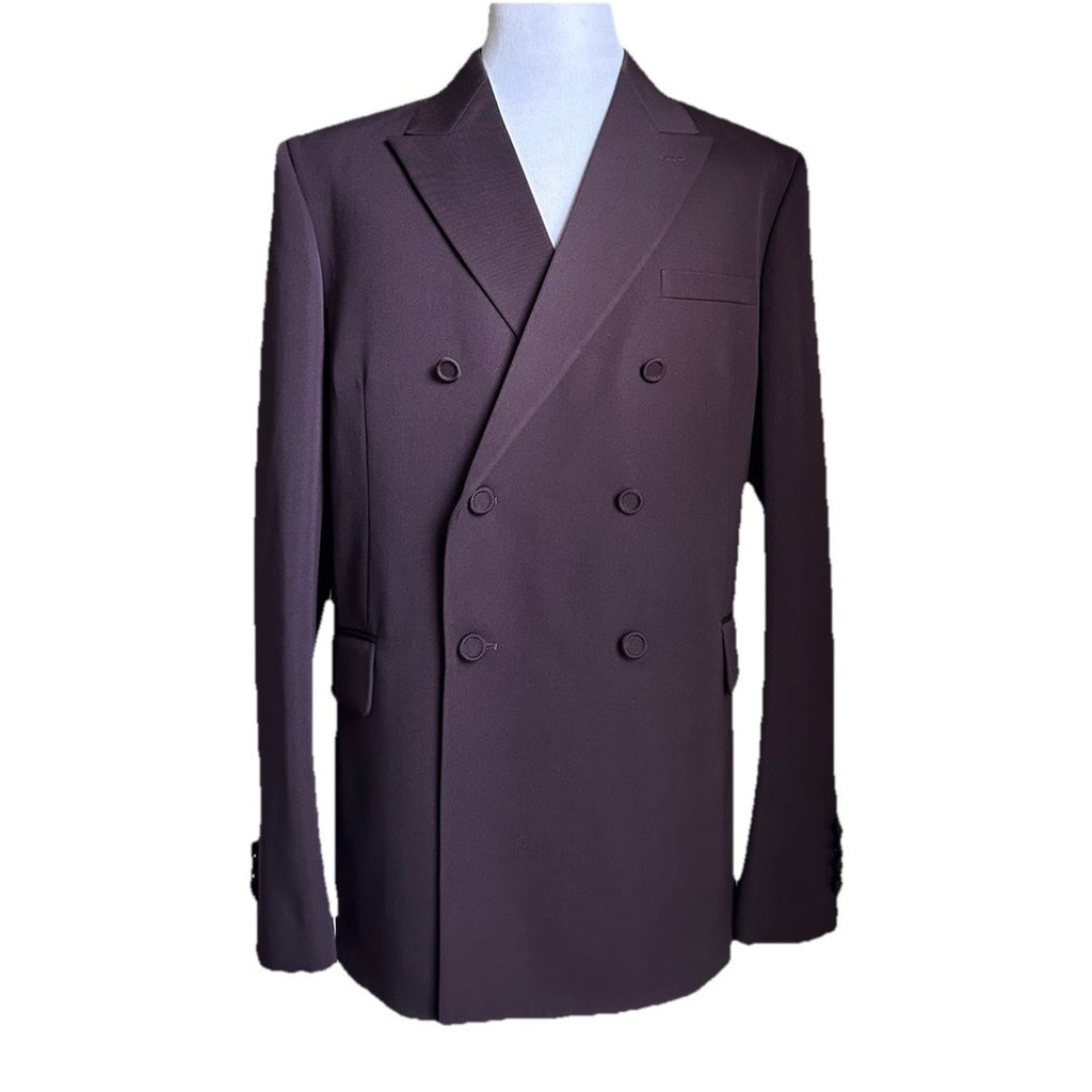 Gucci Men Double Breasted Jacket Blazer Purple 46 US/56 Eu New $4000