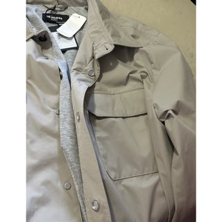 Kiton Men’s Woven Snap Jacket Beige Size 44 US/54 Eu New $3295