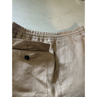 NWT $950 ZEGNA Drawstring Linen Short Pants LT Brown Size 38 US/54 Eu