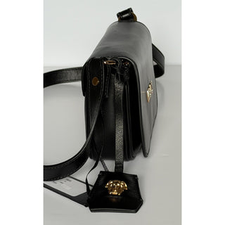 Versace Lamb Leather Black Mini Shoulder Bag 1018747 Italy NWT $990