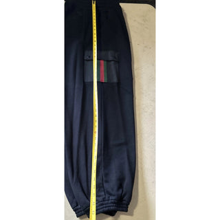 New $1650 Gucci Men’s Cargo Cotton Jersey Sweatpants Black Size L