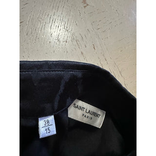 NWT $1550 Saint Laurent Men OVERSIZE SHIRT Black Size 38/15 ( Regular Size XL )