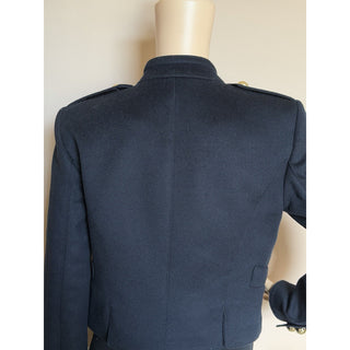 Burberry London Military Jacket Navy Wool Cashmere Gold Buttons 4 US (IT 38)