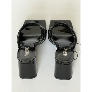 Versace Medusa Patent Leather Mule Sandals Black 11 US (41 Eu) Spain 1018232 NIB