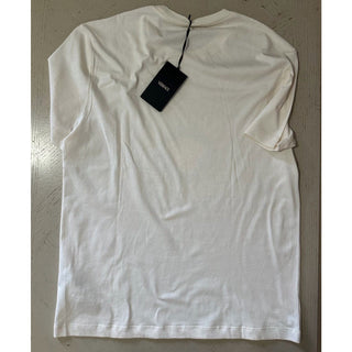 Versace Medusa Print with Studs Ivory Cotton Jersey T-Shirt 5XL 1011861 NWT $925